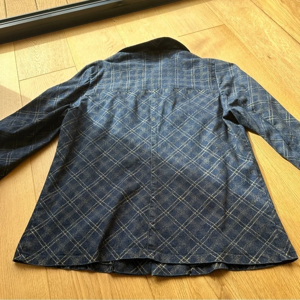 VINTAGE DENIM SHACKET WITH GOLD STRIPES - Picture 5 of 9